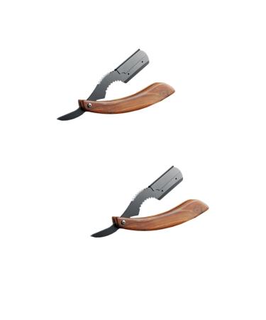 Beavorty 2 pth women razor razor for facial hair women razor women facial hair shaver shaver shaver Shavemate mini facial shaver old -fashioned rustproof steel rosewood