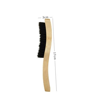 Minkissy Beard Brush for Men | Mustache Styling Tool & Stubble Comb | Wooden Face Brush for Beard Growth & Straightening | 17x3cm - Buy Online on GoSupps.com