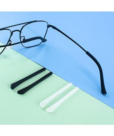 Menyiyds Silicone Glasses Tips - 4 Pairs Anti-Slip Soft Silicone for Thin Sunglasses | Black & White Repair Tool - Buy Online on GoSupps.com