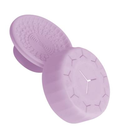 Housoutil Makeup Brush Cleaning Box Makeup Brush Cleaner Silicone Makeup Tool Cleaner Brush Cleaners Brush Cleaning Mat Cleansing Brush Makeup Cleaner for Foldable Dryer Silica Gel 7.9X5.25X4.9CM Violet