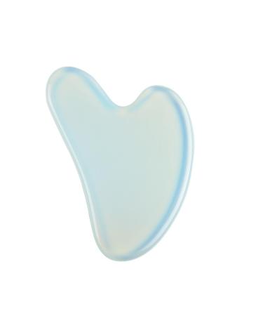 Natural Stone Jade Gouache Scraper Rose Quartz Facial Gua Sha Tools Neck Massager for Face Lifting Beauty Health Pink Natural Stone (Color : Lightblue)