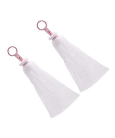 FRCOLOR 2pcs Bubble Net Face Cleansing Foaming Nets Mesh Foaming Net Soap Sack Bags Soap Mesh Bag Drawstring Sisal Mesh Bag Soap Bar Bag Soap Bag Pp Protective Bag White The Bubble Travel