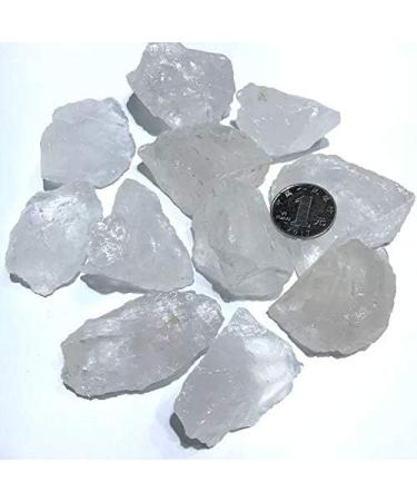 Natural Crystal Rough raw Natural White Clear Quartz Stone Rough Crystal Tumbled Stone 10pc PEIQIYIN - Buy Online on GoSupps.com