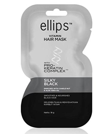Ellips Hair Mask (Pro Keratin) - Silky Black 18 Gram (Pack of 10)