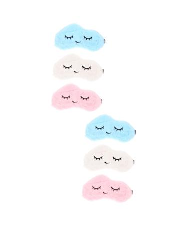 Beaupretty 6pcs Cloud Blindfold Cloud Eye Mask Plush Sleeping Mask Eyepatch Sleep Eye Mask Sleep Eyepatch Shading Blindfold Shading Eye Patch Plush Eyeshadow Sleep Eyeshadow