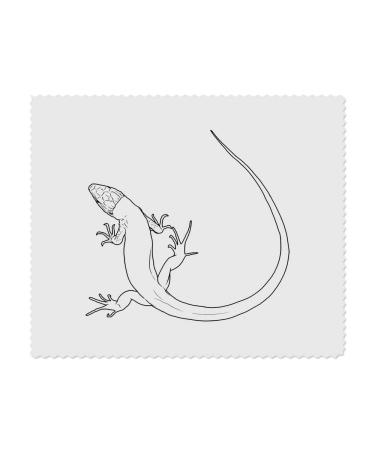 LC00023395 Microfiber Lens/Eyeglass Cleaning Cloths Curly Green Lizard Pack of 2