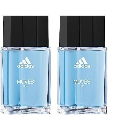 adidas Moves For Men Eau De Toilette Spray 1 Fl Oz (Pack of 2) 1 Fl Oz (Pack of 2) Spray