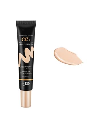 Moisturizing CC Cream, Waterproof, Long Lasting, Lightweight, Non-Greasy, Easily Covers Imperfections. Create a Flawless Makeup Base