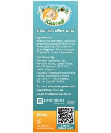 Klearvol Sleep Tight Pillow Spray (100ml) - Natural Vapours for Sweet Dreams - Buy Online on GoSupps.com