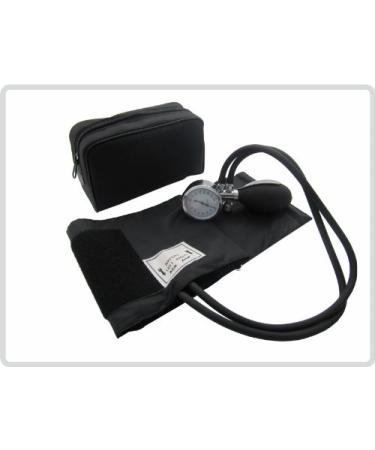 Blood pressure monitor aneroid pulse monitor with velcro cuff and case
