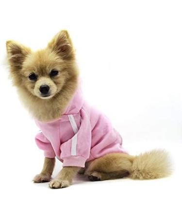 Shop Ducomi 100% Cotton Hood Dogs Sweatshirt - Warm Monochrome Dog Sweater for All Breeds & Sizes (XS Pink) - International Shipping Available - Buy Online on GoSupps.com