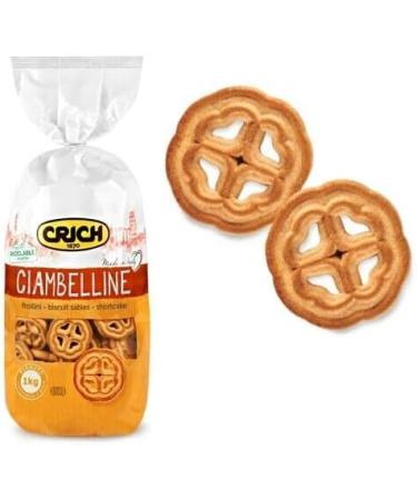 Pack of 4 Crich Ciambelline Shortbread Biscuits Biscuits Cookies 1 kg Bag + 1 box of Yoga Peach iced tea 330 ml - Buy Online on GoSupps.com
