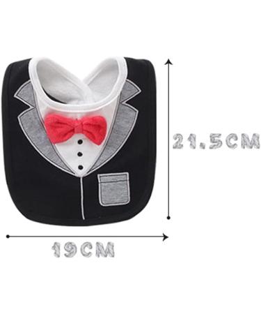 FEIFEI'S BOW 2PCS Baby Kids Bibs - Gentleman Bow Feeding Bandana Apron Set - Buy Online on GoSupps.com