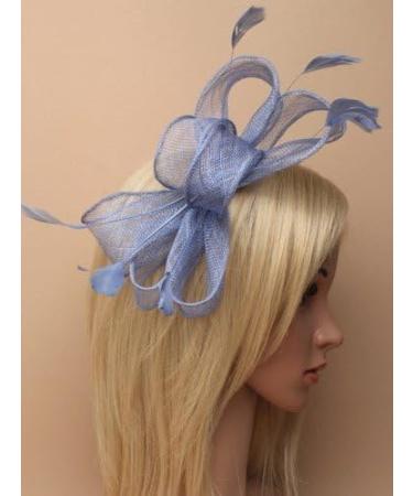 Arranview Jewellery Blue fascinator with bows and feather tendrils on clear comb - Buy Online on GoSupps.com