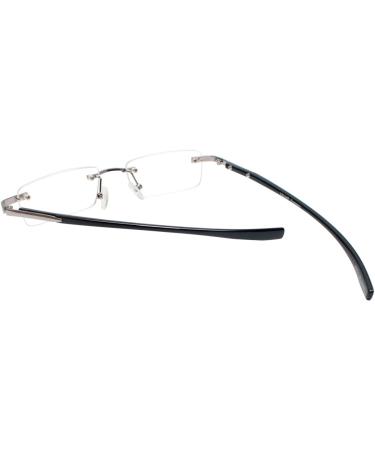 Donald Trump Designer Rimless Reading Glasses DTR 06 - Gun Metal Silver 48mm +2.00 | Stylish & Comfortable International Shipping Available - Buy Online on GoSupps.com