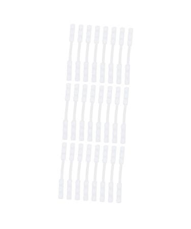 Solustre 24 pc hook for headband straps mask buckle made of silicone ear bracket adjuster earreme anti-slip-ear handle Extension of the ear cable mask extension adjustable white extend 15.8x1.5cmx3pcs