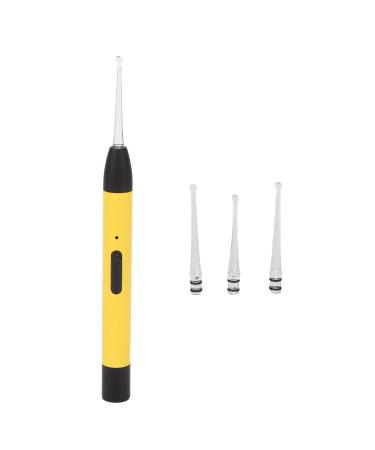 Ear Wax Removal Tool with LED Light Rechargeable Double Light Source Yellow Portable Lighted Ear Wax Remover br/
