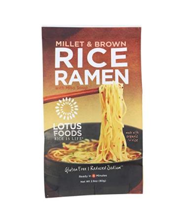 Lotus Foods Organic Millet and Brown Rice Ramen with Miso Soup 2.8 oz - 10 Pack - Buy Online on GoSupps.com