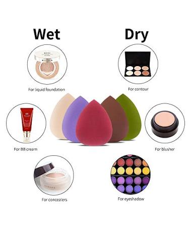 BABA Luxury Beauty Sponge Set - Non-Allergenic Makeup Blenders for Flawless Foundation Application | Multi-Colored Set of 5 - Buy Online on GoSupps.com