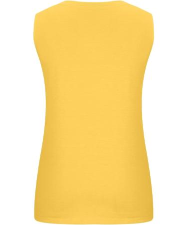 Womens Tank Tops Casual Racer Back Camisole Tshirt Sleeveless Crochet Soft Summer Tees Tunic 1092-eumxw-yellow-f 4XL - Buy Online on GoSupps.com