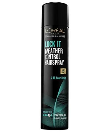 L'Oreal Paris Advanced Hairstyle - Lock It - Weather Control Hairspray - Anti Frizz - Net Wt. 8.25 OZ (234 g) Per Can - Pack of 2 Cans Unscented 8.25 Ounce (Pack of 2) - Buy Online on GoSupps.com
