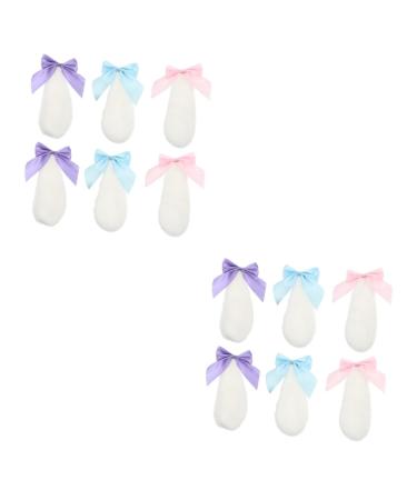 Beavorty 6 Pairs Plush Rabbit Ear Hair Clip ears hairpin rabbit hair barrettes womens hair clips bunny ears rabbit bowknot hair pins Hair Clip Rabbit decorate drop ears Miss fabric