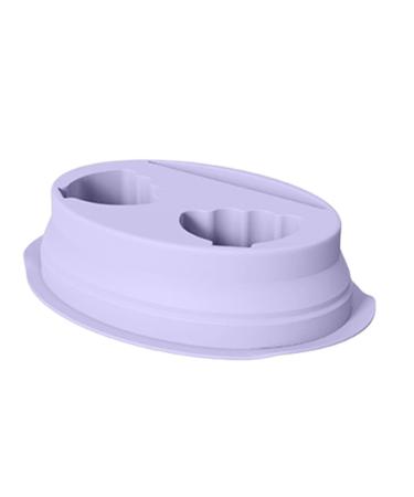 Nail Soaking Bowl Silicone Remover Soak Off Tray 9.06x6.69x3.15 Inches Professional Soaking Tool Comfortable Hand Bath Basin for Acrylic Gel Polish Removal Home Salon Travel Care Purple