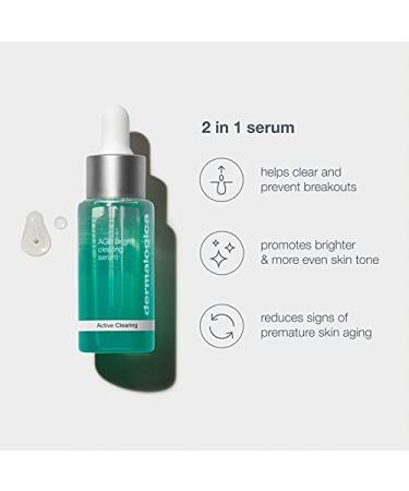 Dermalogica Age Bright Clearing Serum - 1 Fl Oz | Salicylic Acid Anti-Aging Face Serum for Clearer, Brighter Skin - Buy Online on GoSupps.com