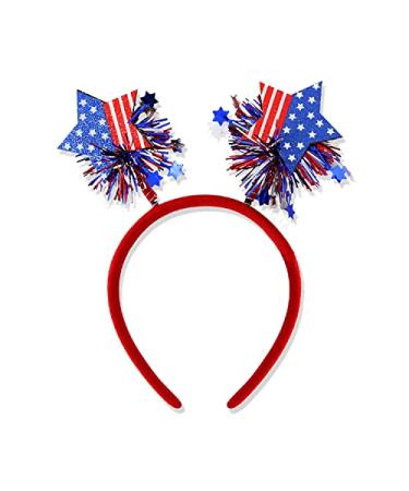 BELSITA 4th of July Headbands Independence Day Hair Bands USA Flag Star Head Bopper for Patriotic Theme Party Hair Supplies Fourth of July Headwear Head Band for Adult Kids Hair Accessories 1Pcs