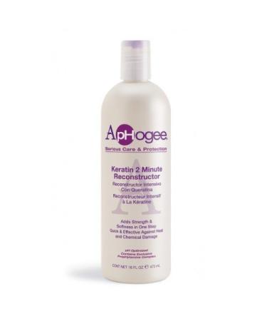 Aphogee Intensive Two Minute Keratin Reconstructor Restores Softness & Elasticity & Repairs Damaged Hair 16Oz/473Ml