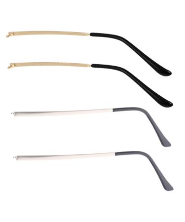Foytoki 2 pair of glasses band glasses repair glasses made of metal glasses replace spare legs glasses bricks.