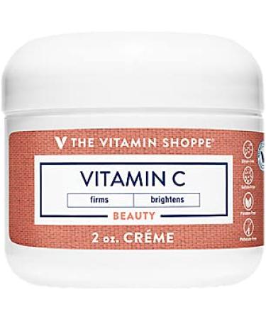 The Vitamin Shoppe Vitamin C Cr me  Firms and Brightens Skin  Apply After Cleansing to Damp Skin Daily (2 Ounces Cream)
