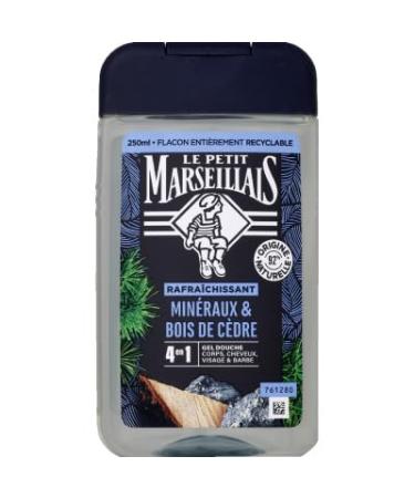 Le Petit Marseillais Le Petit Marseillais | Men's Shower Gel Minerals & Cedarwood (250ml bottle) 4 in 1 formula body hair face & beard 92%