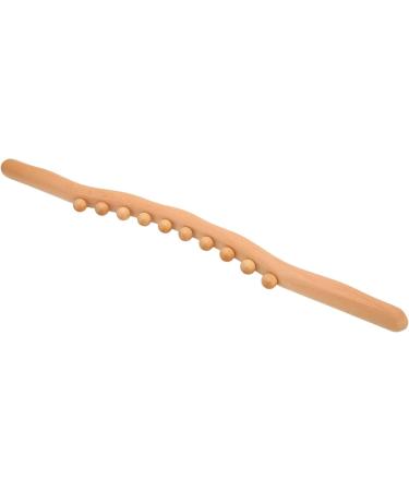 Verdant Touch Massage Roller - Wooden Scraper & Gua Sha Therapy Stick 25cm Hand Polished Natural Wood - Buy Online on GoSupps.com