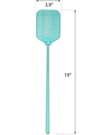 AYA Fly Swatter 2 Pack - Flexible & Strong Manual SWAT Set with Long Handle - Summer Colors (Pink/Green) - Buy Online on GoSupps.com