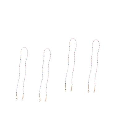 Minkissy 4 piece of mask glasses hanging chain glasses chain sturdy glasses strap face lanyards lanyards Riem chain schnapps glasses mask for hanging anti-lost chains dream dream