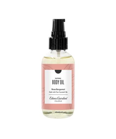Edens Garden Rose Bergamot Aromatherapy Body Oil (Made With Pure Essential Oils & Vitamin E- Great For Massage & Daily Skin Care) 2 oz