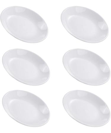 Zerodeko 6pcs Ceramic Saucer Sauce Storage Container Snack Bowl Japanese Soy Sauce 5inch Round Plate Pinch Prep Bowls Ketchup Seasoning Small Dipping Snack Plate Ceramics White re-usable - Buy Online on GoSupps.com