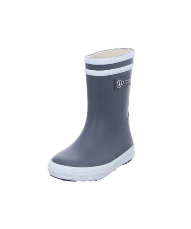 Aigle Unisex Kid's Baby Flac Wellington Boots 3.5 UK Child Grey Charcoal