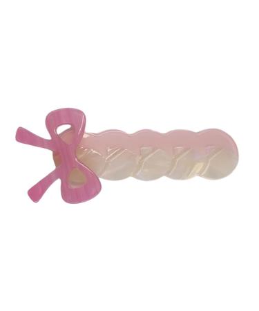 Limtula Simple Princess Hair Duckbill Clip Hair Clip w Hair Catch Barrettes Hair Adornment Hair Ornaments Pink Braided Bow Duc