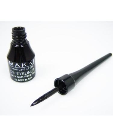 Makki Deep Black Matte Finish Ultra Thin & Soft Liquid Eyeliner 01 Super Long Wearing High Coverage Eyeliner