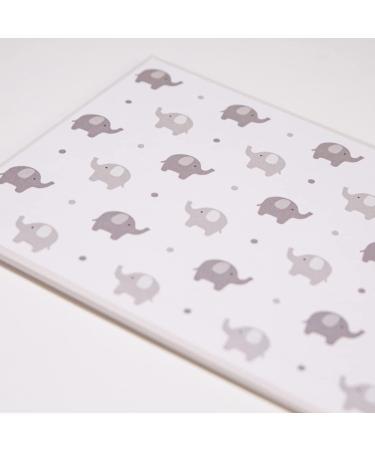 Cute Baby Elephant Grey Photo Album | Silver Stars & Palm Leaves | New Born/Baby Shower | 24 Spaces 4x6 by Happy Homewares - Buy Online on GoSupps.com