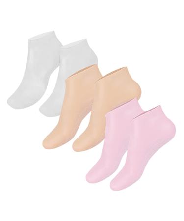3 Pairs Moisturizing Socks Heel Socks Silicone Socks Foot Care Foot Care Non Socks Cracked Heel Repair Spa Gel Socks Lotion Socks Soft Sebs Moisture Cream Miss