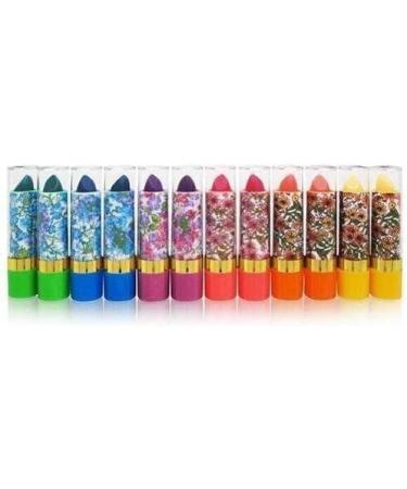 Princessa Aloe Mood Lipstick 2 Set - 12 Assorted Lipsticks, Pack of 2 - Flower Design - Buy Online on GoSupps.com