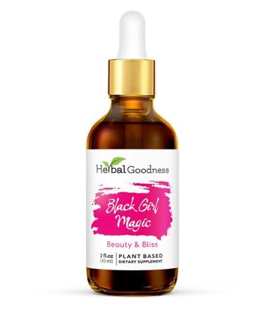 Herbal Goodness Black Girl Magic - Skin Supplements for Women Radiant Skin Beauty Support Essential Skin Food Ashwagandha Supplements - 1 Bottle (2 fl oz)