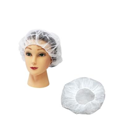Disposable Bouffant (Hair Net) Caps Spun-bounded Poly Hair Head Cover Net 24 Inches White (1000)