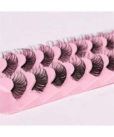 Strip Lashes False Lashes Thin Light Weight Natural Look Clear Band Wispy Faux Mink Russian Strip Lashes D Curl 3D Crisscross Multi-Layers False Fake Eyelashes - Buy Online on GoSupps.com
