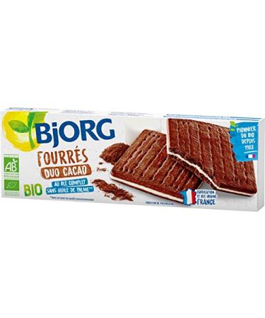 G n rique BJORG - Organic Cocoa Filled Biscuits - 150g: Discover our delicious duo of crispy and melt-in-your-mouth biscuits filled with organic cocoa cream. Pack of 3 - Sold as a Pack
