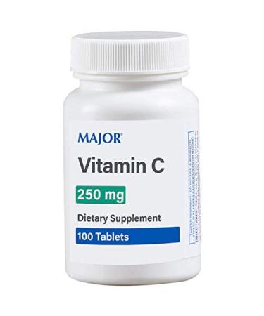 Major Vitamin-C 250 mg Ascorbic Acid Tablets  100 CT - Buy Online on GoSupps.com