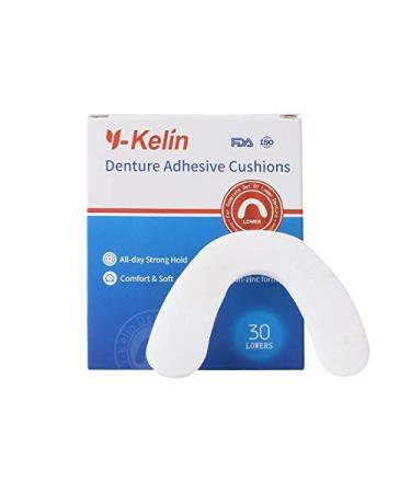 Denture Adhesive Cushion 60 Pcs Pack - Upper & Lower 30 Pads Each - Buy Online on GoSupps.com
